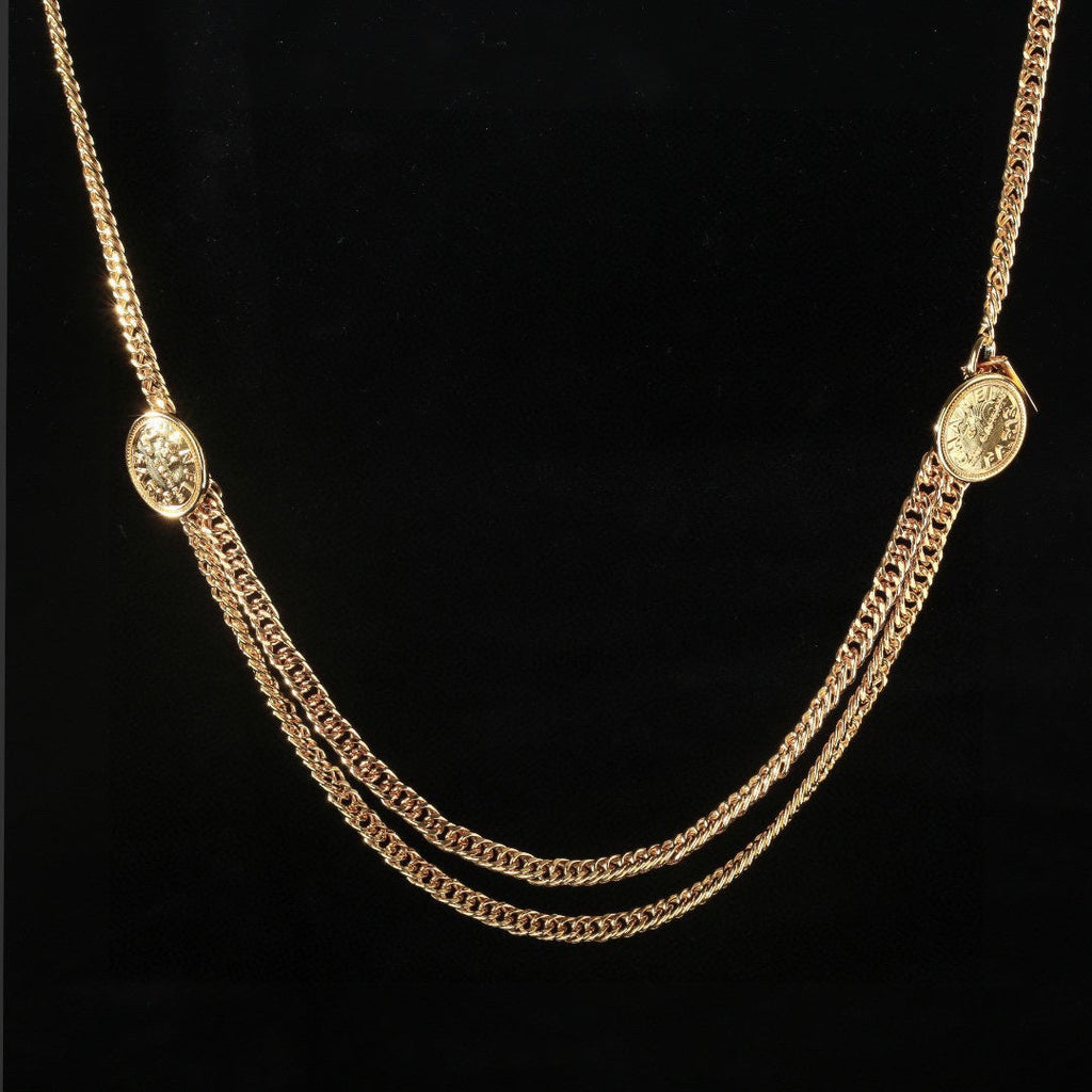 CHANEL 25S CHAIN BELT IN GOLD METALLIC 614473