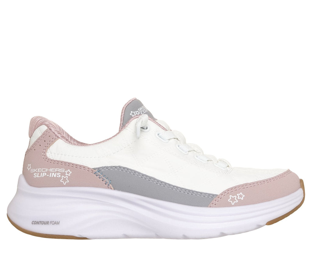 Skechers Slip-ins: Contour Foam - Cozy Fit, WHITE / LAVENDER